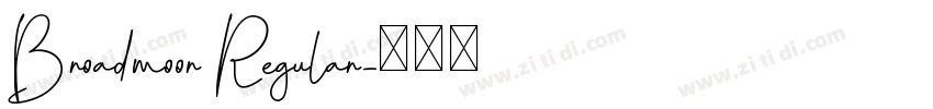 Broadmoor Regular字体转换